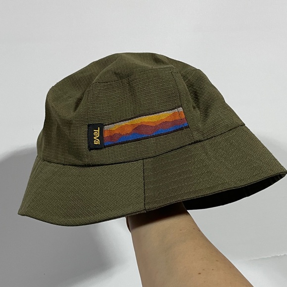 Teva Other - Teva Olive Green Bucket Hat with Multicolor Patch